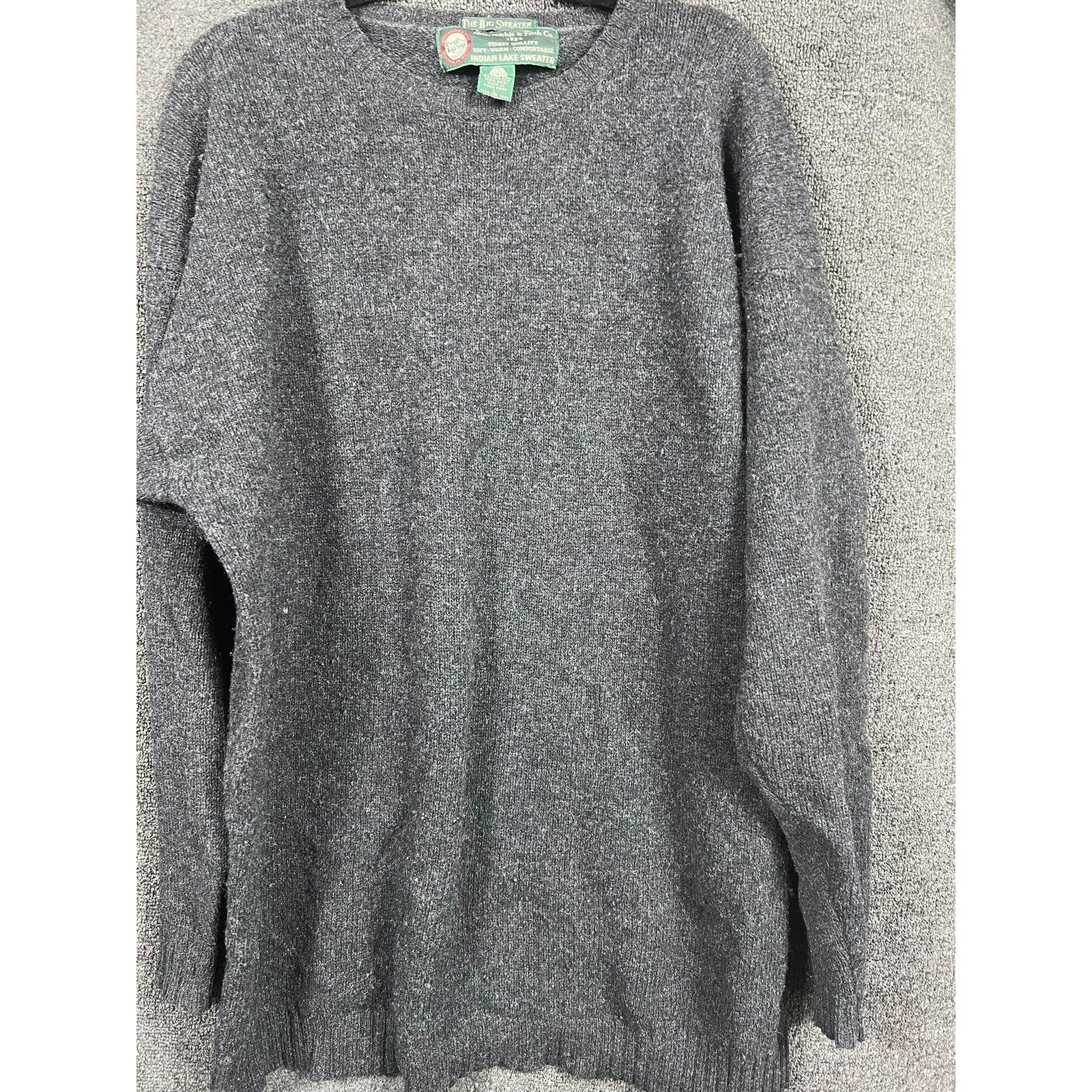 Vintage Abercrombie & Fitch Sweater Mens Large Wool Indian Lake Crewneck 90s